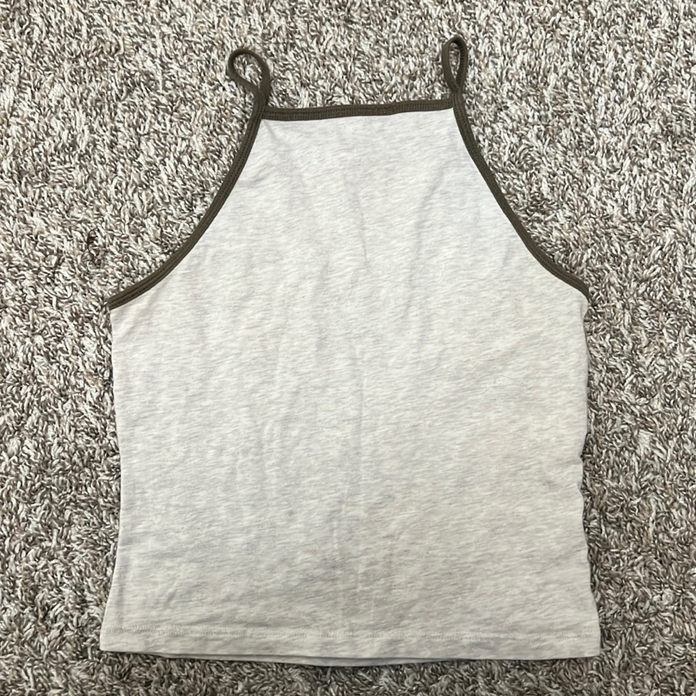 Garage Cream Halter Top, Size Small